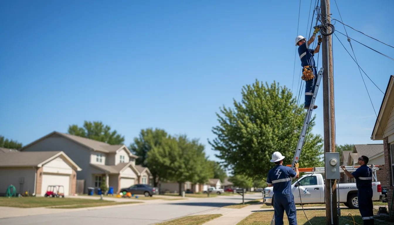 Residential electrician providing installation services in Ong, NE